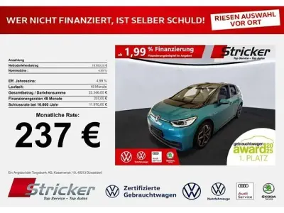 Usata VW ID.3 Pro Performance 150 kW (204 CV) 2020 Turchese Utilitaria