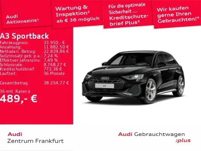 Brugt Audi A3 S-Line 150 HK (110 kW) 2025 Sort Sedan