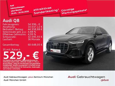 Gebraucht Audi Q8 S-Line 381 PS (280 kW) 2022 Mythosschwarz metallic SUV