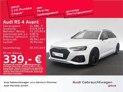 Gebraucht Audi RS4 Sport 450 PS (330 kW) 2022 Gletscherweiß metallic Kombi