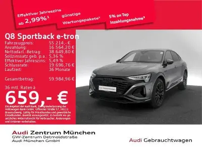 Gebraucht Audi Q8 Sportback e-tron S-Line 300 kW (408 PS) 2024 Daytonagrau perleffekt SUV
