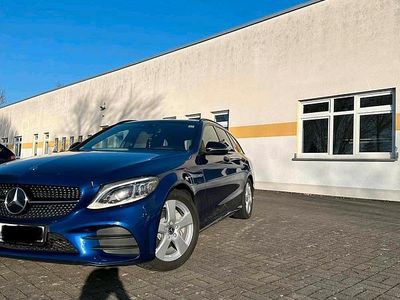 Gebraucht Mercedes C220 AMG line 194 PS (142 kW) 2018 Blau Kombi