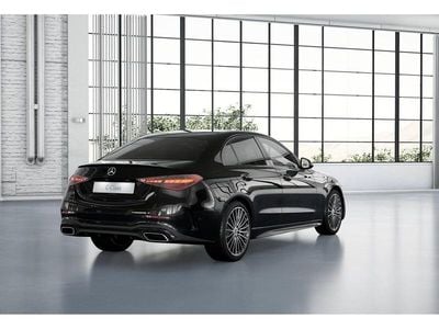 Schwarz obsidianschwarz metall Gebraucht 2024 Mercedes C180 AMG Limousine | 39.880 € (Etwas zu teuer)