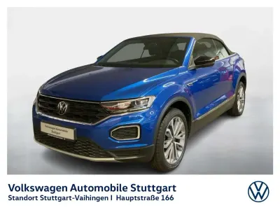 Gebraucht VW T-Roc Cabriolet Active 150 PS (110 kW) 2021 Ravennablau metallic/schwarz Cabrio