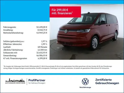 Brugt VW T7 Life 150 HK (110 kW) 2024 Rød Van