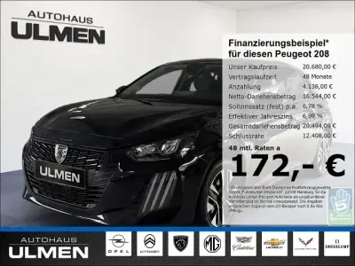 Brugt Peugeot 208 Allure 101 HK (74 kW) 2024 Sort Hatchback