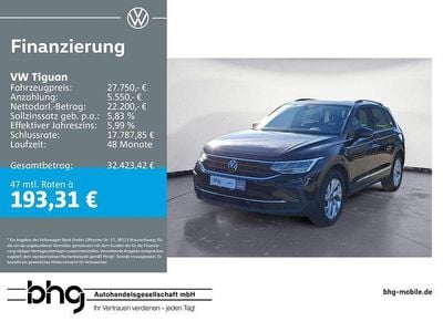 Gebraucht VW Tiguan Life 150 PS (110 kW) 2022 Deep black perleffekt SUV