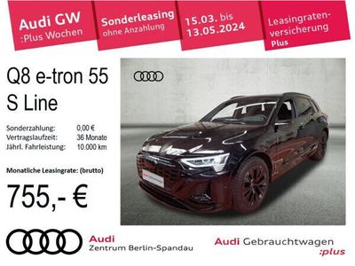 gebraucht Audi Q8 e-tron S line 55 qu. Black*PANO*HuD*MATRIX*360°*