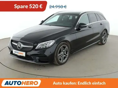 Brugt Mercedes C180 AMG line 156 HK (114 kW) 2018 Sort Stationcar