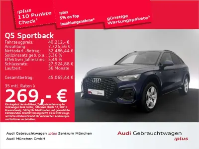 Gebraucht Audi Q5 S-Line 286 PS (210 kW) 2022 Navarrablau metallic SUV