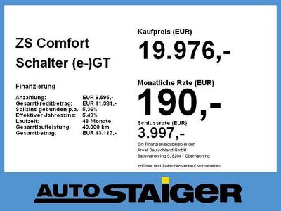 Neu MG ZS Comfort 116 PS (85 kW) 2025 Blau SUV