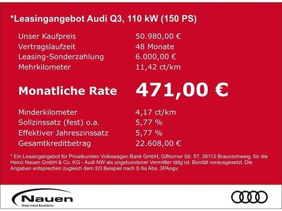 Grau Neu 2026 Audi Q3 S-Line SUV | 50.980 € (Fairer Preis)
