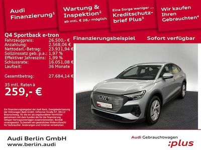 Gebraucht Audi Q4 Sportback e-tron Comfort 125 kW (170 PS) 2023 Silber SUV