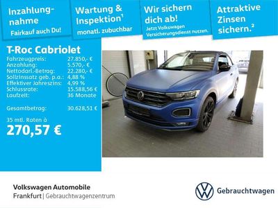 Usata VW T-Roc Cabriolet R-line 150 CV (110 kW) 2022 Blu Cabrio