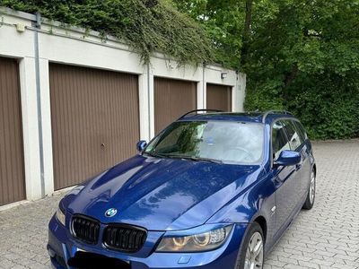 gebraucht BMW 320 d E91 M Paket X-Drive LCI AHK Le Mans Blue Scheckheft TÜV