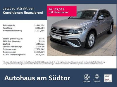 Gebraucht VW Tiguan Allspace Life 150 PS (110 kW) 2022 Pyrit silber metallic SUV