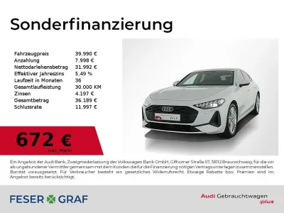Gebraucht Audi A5 Sport 204 PS (150 kW) 2025 Gletscherweiß Limousine
