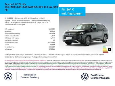 Brugt VW Tayron Life 150 HK (110 kW) 2025 Sort SUV