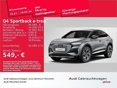Grau Gebraucht 2025 Audi Q4 Sportback e-tron S-Line SUV | 46.989 € (Fairer Preis)