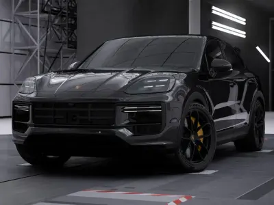 Neu Porsche Cayenne Turbo E-Hybrid Coupe 740 PS (544 kW) 2026 Chromitschwarzmetallic SUV