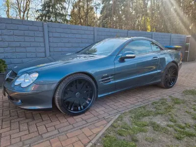 Usata Mercedes SL500 306 CV (225 kW) 2002 Blu Cabrio