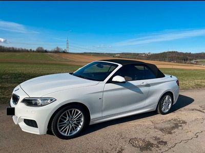 gebraucht BMW 218 i M - CABRIO - WEISS / LEDER BRAUN TOP