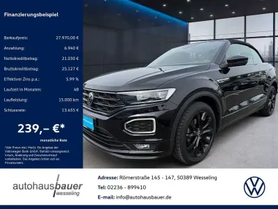 Gebraucht VW T-Roc Cabriolet R-line 150 PS (110 kW) 2022 Schwarz Cabrio
