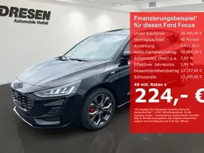 Neu Ford Focus ST-Line 125 PS (91 kW) 2026 Schwarz Limousine