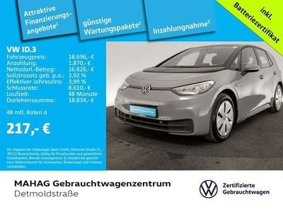 Gebraucht VW ID.3 Pure 110 kW (150 PS) 2021 Grau Kleinwagen