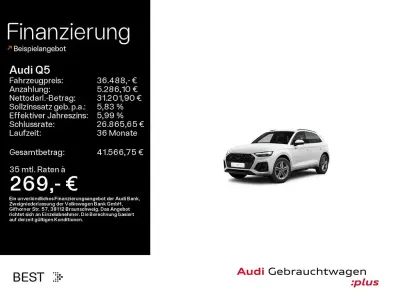 Gebraucht Audi Q5 S-Line 204 PS (150 kW) 2023 Weiß SUV