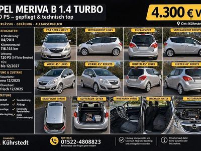 Gebraucht Opel Meriva 120 PS (88 kW) 2010 Grau Van / Kleinbus