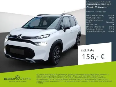 Gebraucht Citroën C3 Aircross Feel 110 PS (80 kW) 2023 Lack weiss banquise/typ aussenverkleidung spiegel flach standard SUV