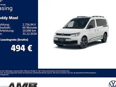 Neu VW Caddy Maxi 122 PS (89 kW) 2026 Weiß Van / Kleinbus