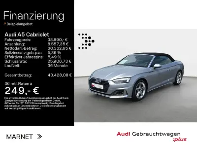 Gebraucht Audi A5 Cabriolet Advanced Plus 163 PS (119 kW) 2024 Florettsilber metallic Cabrio