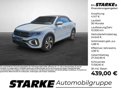 Gebraucht VW T-Roc Cabriolet R-line 150 PS (110 kW) 2022 Weiß Cabrio