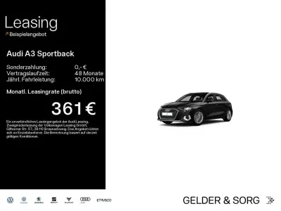 Gebraucht Audi A3 Advanced 150 PS (110 kW) 2022 Schwarz Limousine