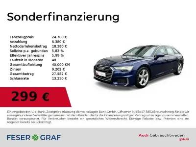 Käytetty Audi A6 S-Line 231 HP (169 kW) 2019 Sininen Farmari