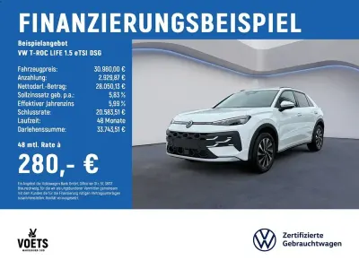 Gebraucht VW T-Roc Life 116 PS (85 kW) 2026 Weiß SUV