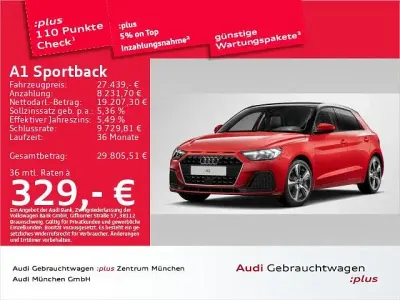 Gebraucht Audi A1 Sportback Advanced Plus 116 PS (85 kW) 2025 Progressivrot metallic Kleinwagen