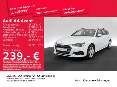 Gebraucht Audi A4 S-Line 204 PS (150 kW) 2024 Gletscherweiß metallic Kombi