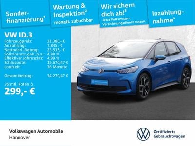 Gebraucht VW ID.3 Pro 169 kW (231 PS) 2025 Costa azul metallic schwarz Kleinwagen