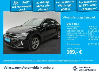 Gebraucht VW T-Roc R-line 110 PS (80 kW) 2023 Deep black perleffekt SUV