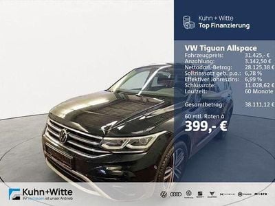 Gebraucht VW Tiguan Allspace Elegance 200 PS (147 kW) 2022 Deep black perleffekt SUV