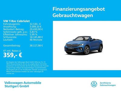 Gebraucht VW T-Roc Cabriolet R-line 150 PS (110 kW) 2025 Blau Cabrio