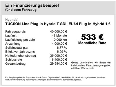 gebraucht Hyundai Tucson Line Plug-In Hybrid T-GDI -EU6d Plug-in-Hybrid 1.6 T-GDi 265PS 6-AT 4WD N L