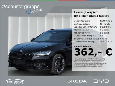 Neu Skoda Superb SportLine 193 PS (141 kW) 2026 Schwarz Kombi