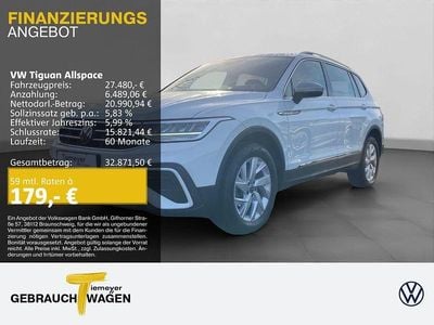 Weiß Gebraucht 2022 VW Tiguan Allspace Life SUV | 27.480 € (Guter Preis)