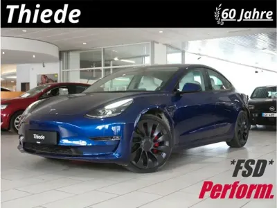 Brugt Tesla Model 3 Performance 377 kW (513 HK) 2022 Blå Sedan