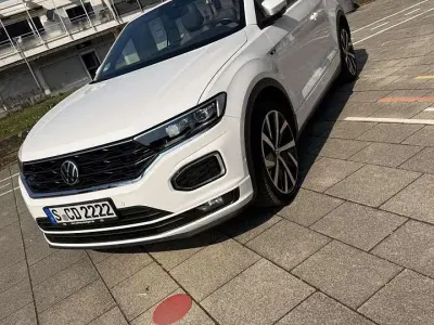 Gebraucht VW T-Roc Cabriolet R-line 150 PS (110 kW) 2021 Weiß Cabrio