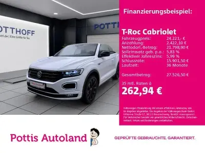 Gebraucht VW T-Roc Cabriolet R-line 150 PS (110 kW) 2021 Weiß Cabrio